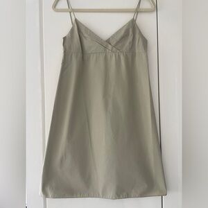 J. Crew Khaki Cotton Mini Dress